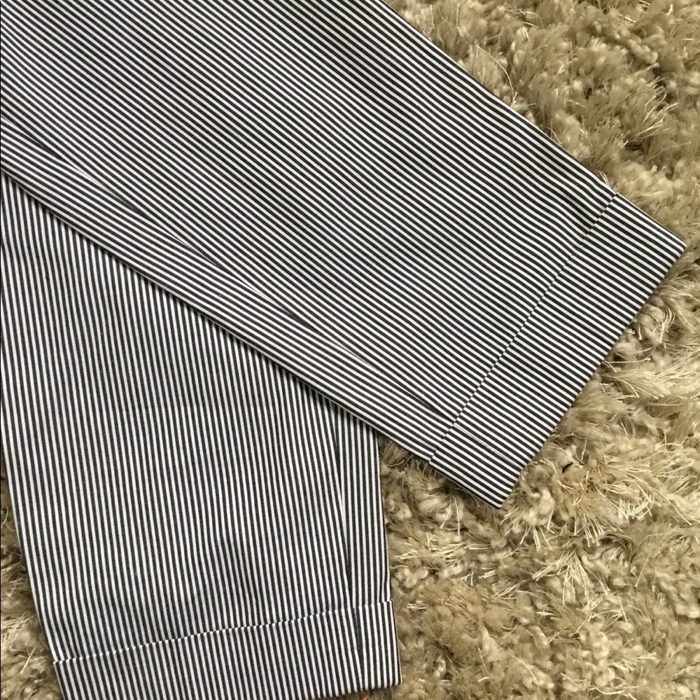 Banana Republic Striped Business Casual Crop Pants